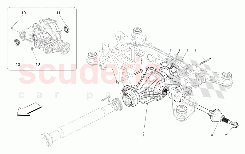 DIFFERENTIAL AND REAR AXLE SHAFTS of Maserati Maserati Levante Modena S Automatic 3.0 BT V6 4WD 430HP
