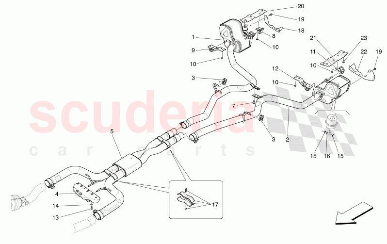 SILENCERS of Maserati Maserati Levante Modena Automatic 3.0 BT V6 4WD 350HP