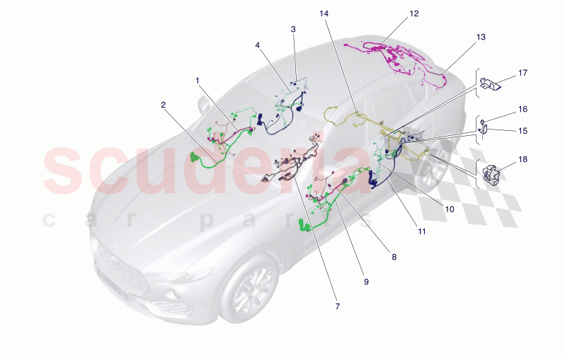 MAIN WIRING of Maserati Maserati Levante Modena S Automatic 3.0 BT V6 4WD 430HP