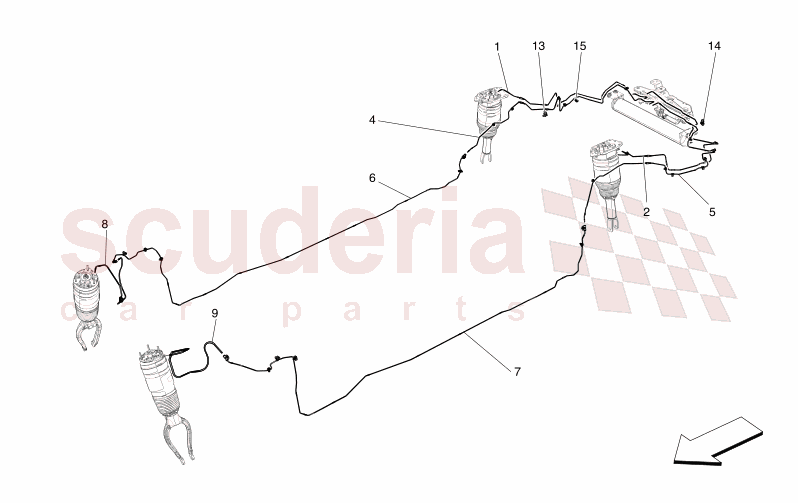 AIR SUSPENSION SYSTEM of Maserati Maserati GranCabrio M189 FOLGORE  AUTOMATIC 4WD BEV 560 kW