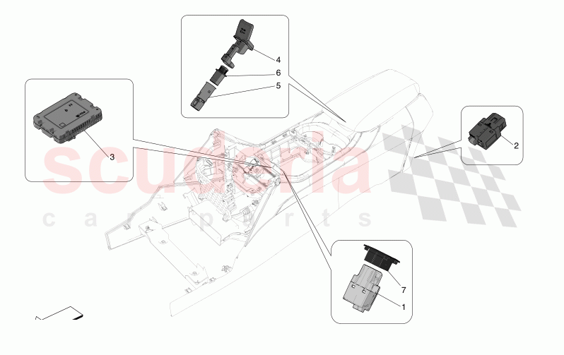 CENTRE CONSOLE DEVICES of Maserati Maserati Grecale GT Automatic 2.0 T4 4WD 300HP MHEV