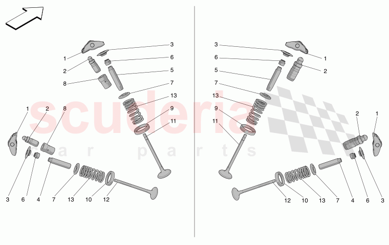 VALVES of Maserati Maserati GranCabrio M189 TROFEO  AUTOMATIC 4WD 3.0 BT V6 550 HP