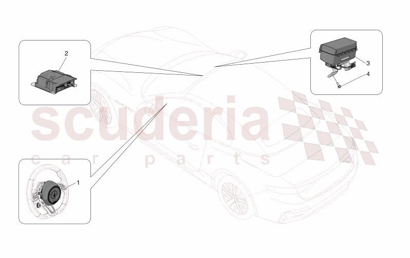 FRONT AIRBAG SYSTEM of Maserati Maserati GranCabrio M189 TROFEO  AUTOMATIC 4WD 3.0 BT V6 550 HP