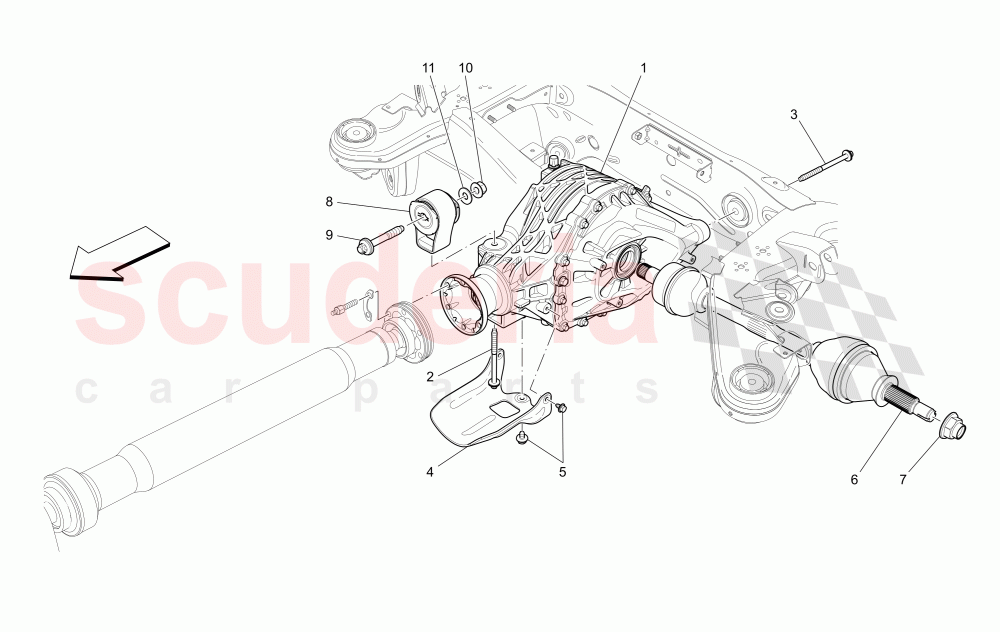DIFFERENTIAL AND REAR AXLE SHAFTS of Maserati Maserati Ghibli (2014-2016) S