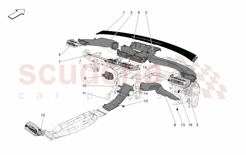 A/C UNIT: DIFFUSION of Maserati Maserati GranCabrio M189 TROFEO  AUTOMATIC 4WD 3.0 BT V6 550 HP