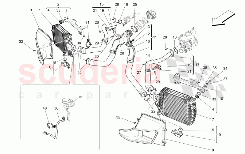 INTERCOOLER SYSTEM of Maserati Maserati Levante Modena S Automatic 3.0 BT V6 4WD 430HP