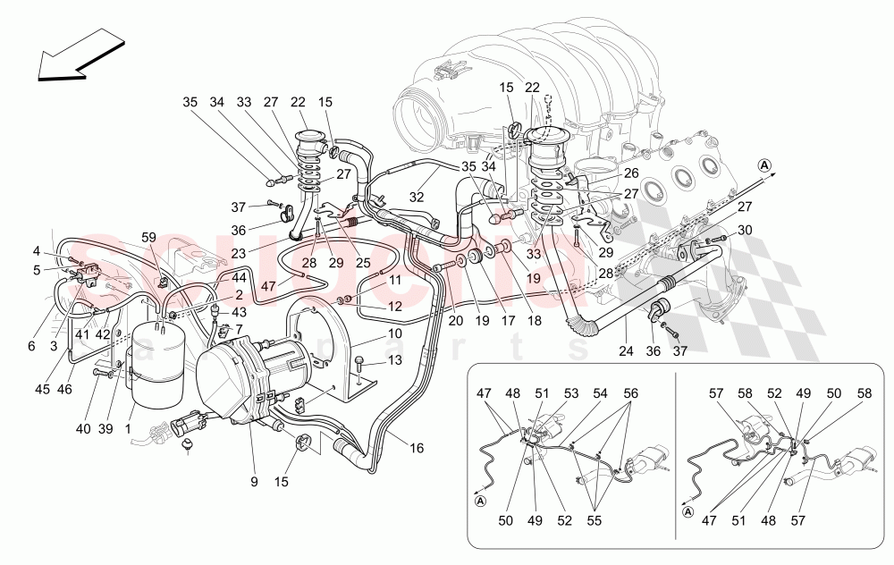 ADDITIONAL AIR SYSTEM of Maserati Maserati GranTurismo (2012-2016) Sport Auto