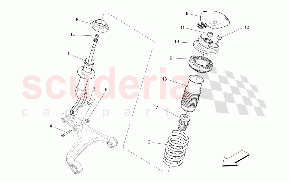 FRONT SHOCK ABSORBER DEVICES of Maserati Maserati Ghibli (2014-2016) S Q4