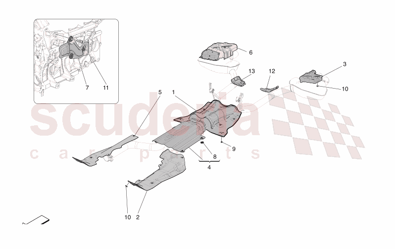 THERMAL INSULATING PANELS of Maserati Maserati GranCabrio M189 FOLGORE  AUTOMATIC 4WD BEV 560 kW