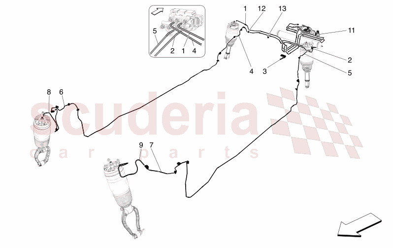 AIR SUSPENSION SYSTEM of Maserati Maserati GranCabrio M189    AUTOMATIC 4WD 3.0 BT V6 490 HP
