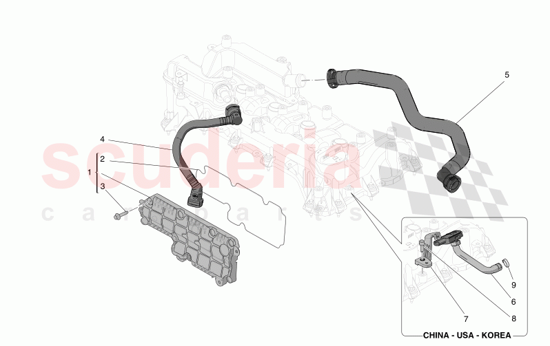 OIL VAPOUR RECIRCULATION SYSTEM of Maserati Maserati Grecale GT Automatic 2.0 T4 4WD 250HP MHEV