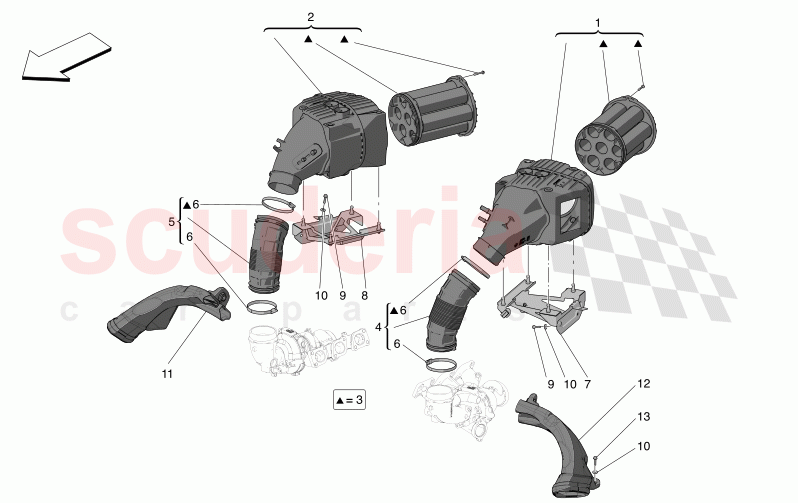 AIR FILTER, AIR INTAKE AND DUCTS of Maserati Maserati MC20 Icona Automatic 3.0 BT V6 2WD 630HP