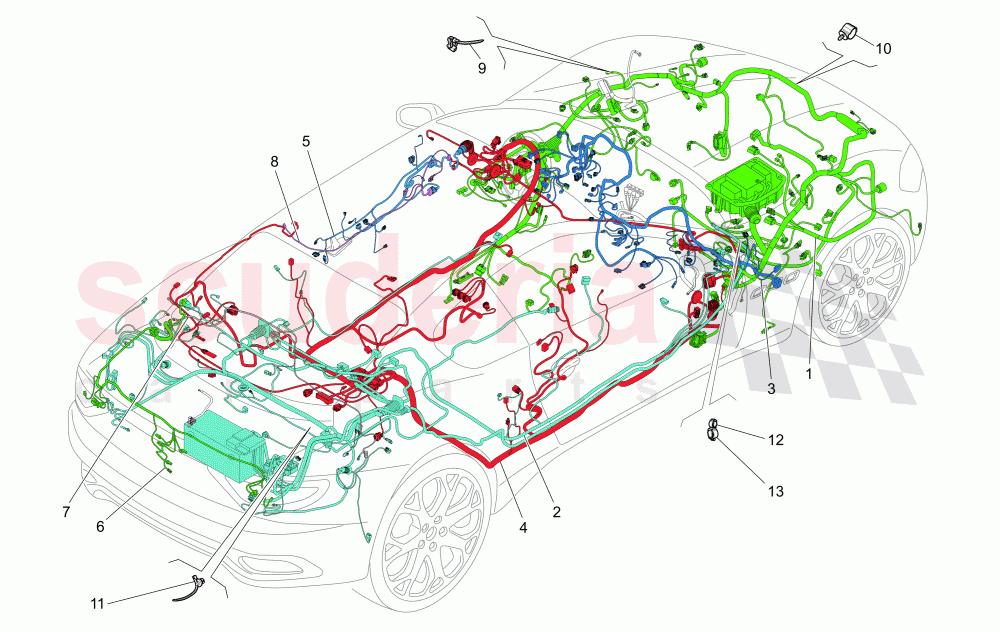 MAIN WIRING of Maserati Maserati GranTurismo (2012-2016) Sport Auto