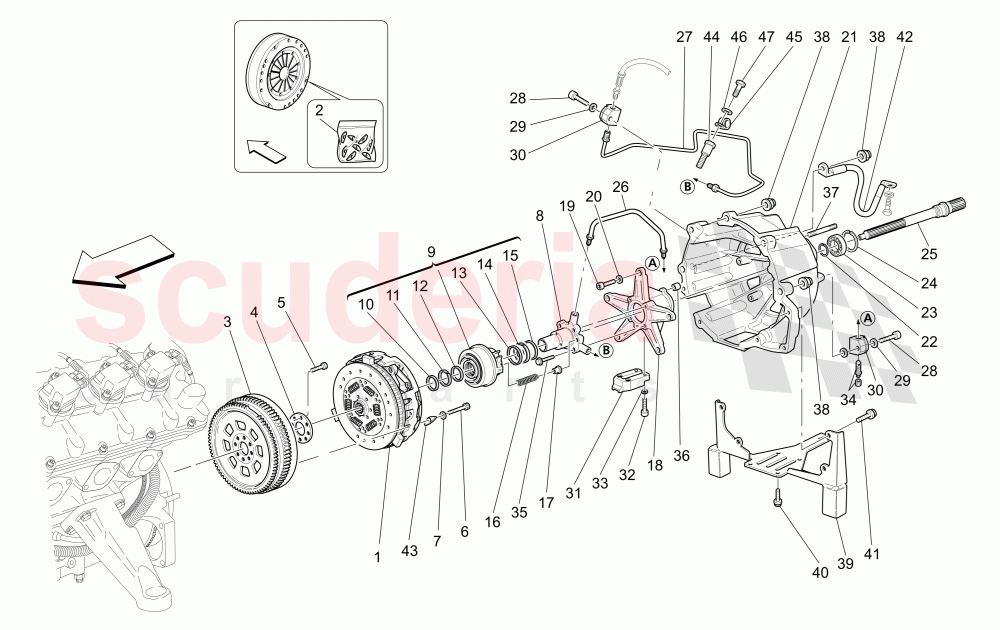 CLUTCH DISCS AND HOUSING FOR MECHANICAL GEARBOX (Not for F1) of Maserati Maserati 4200 Coupe (2002-2004) CC