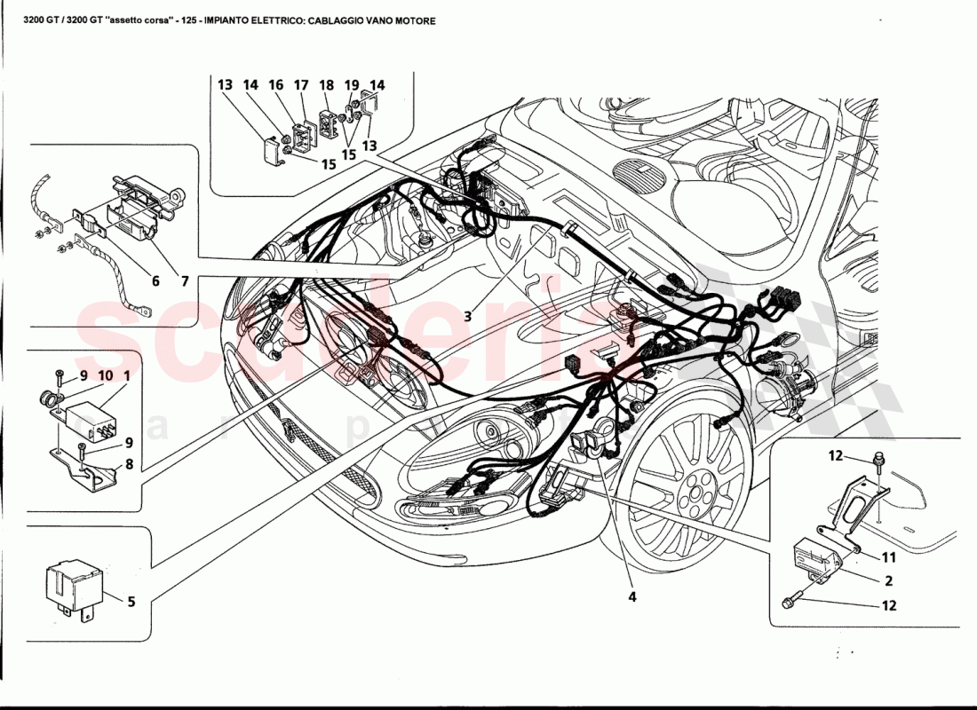 ELECTRICAL SYSTEM: ENGINE COMPARTMENT HARNESS of Maserati Maserati 3200 GT / Assetto Corsa