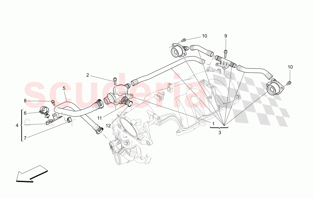 OIL VAPOUR RECIRCULATION SYSTEM of Maserati Maserati Levante (2017+) S