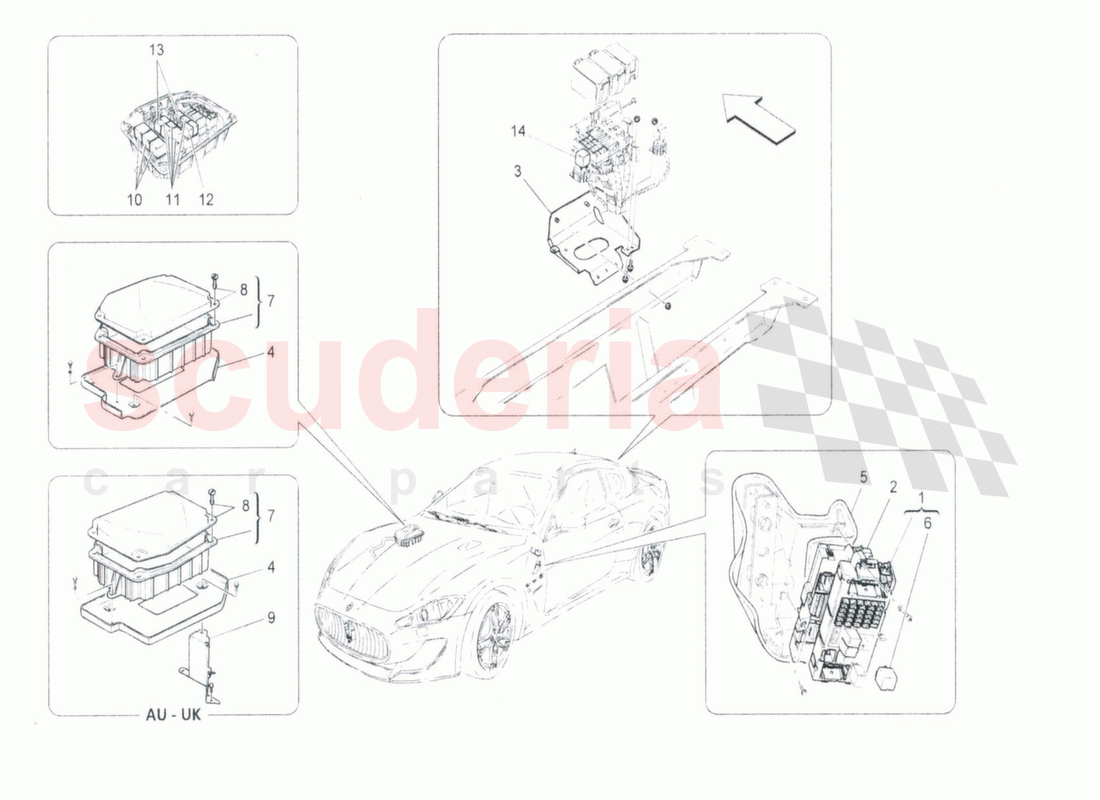 Relay Fuses and Boxes of Maserati Maserati GranTurismo MC Stradale