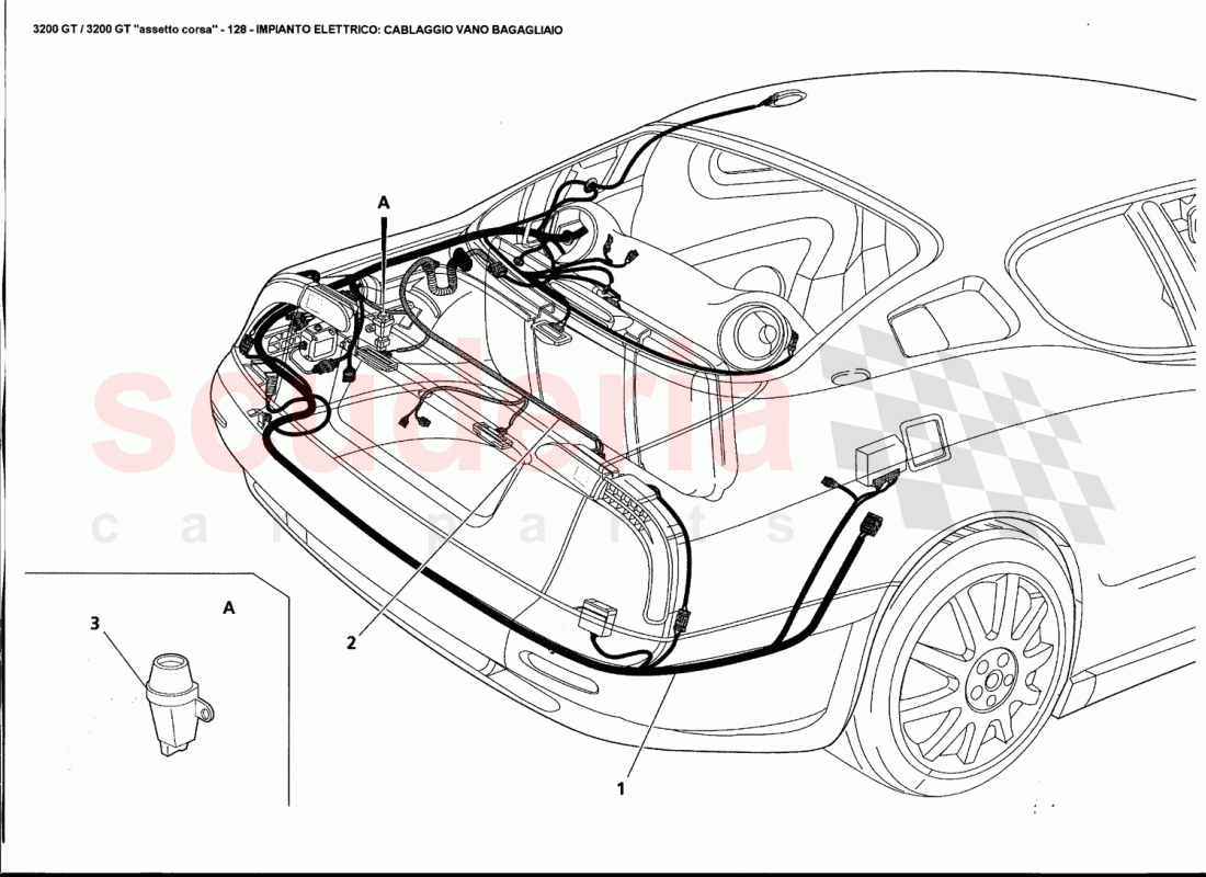 ELECTRICAL SYSTEM: BOOT HARNESS of Maserati Maserati 3200 GT / Assetto Corsa