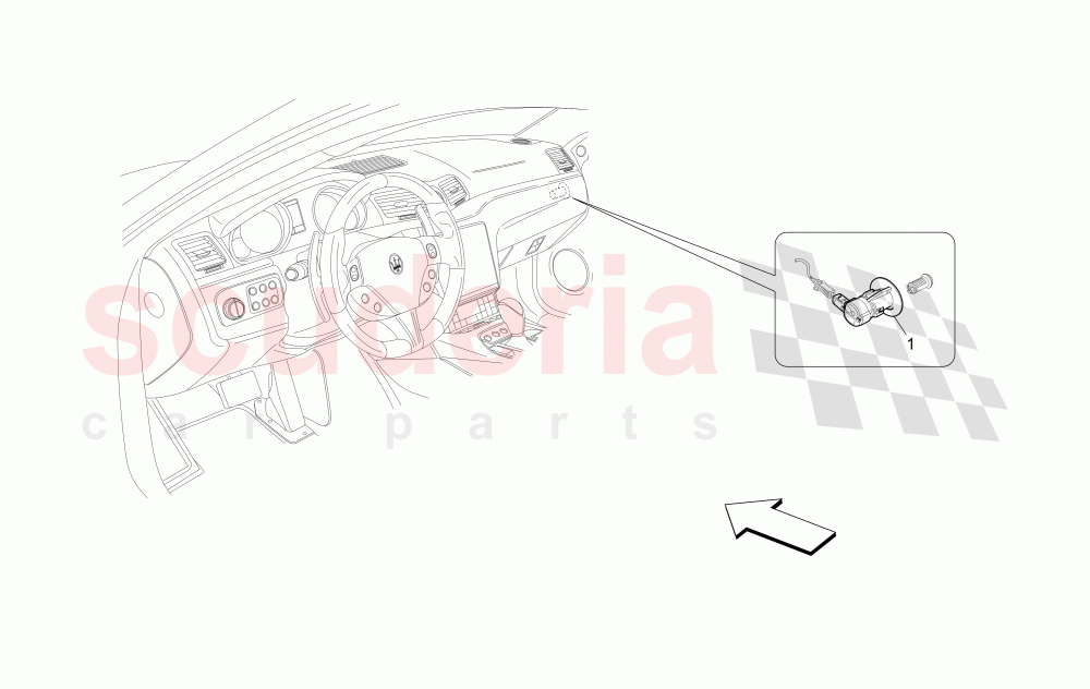 PASSENGER'S AIRBAG-DEACTIVATION of Maserati Maserati GranTurismo (2017+) Sport Auto