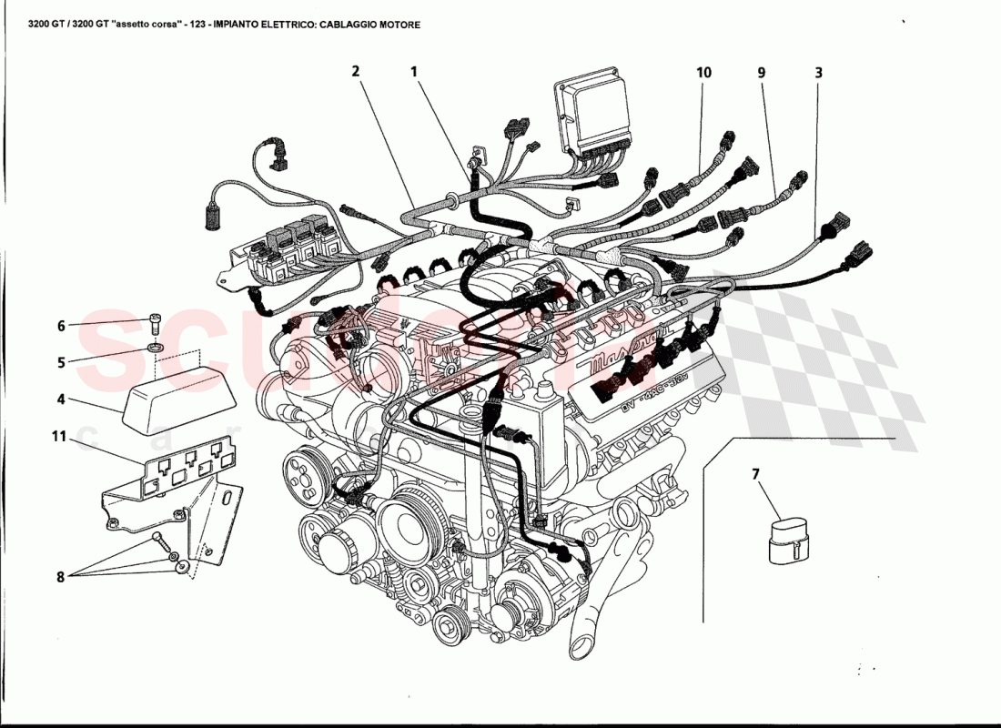 ELECTRICAL SYSTEM: ENGINE HARNESS of Maserati Maserati 3200 GT / Assetto Corsa