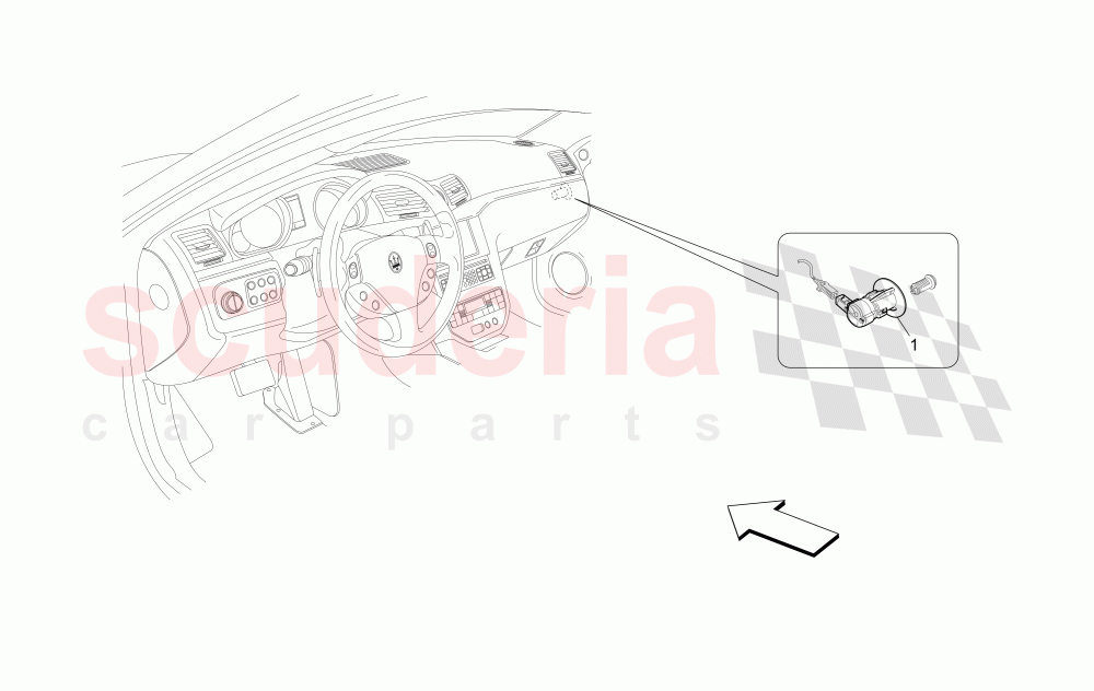 PASSENGER'S AIRBAG-DEACTIVATION of Maserati Maserati GranTurismo (2012-2016) Sport Auto