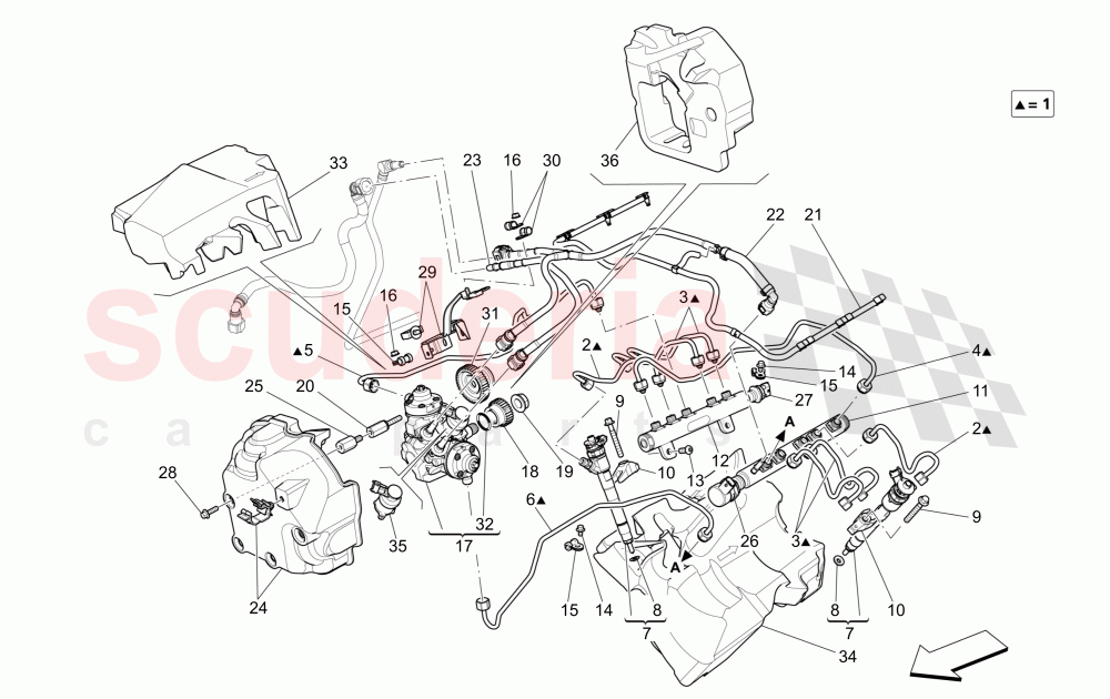 FUEL PUMPS AND CONNECTION LINES of Maserati Maserati Ghibli (2014-2016) Diesel