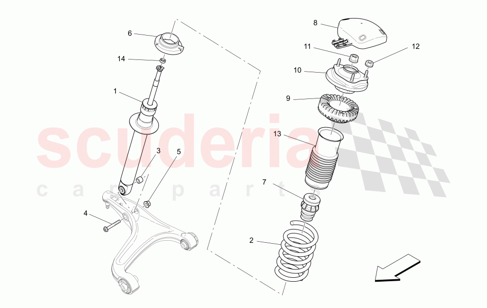 FRONT SHOCK ABSORBER DEVICES of Maserati Maserati Ghibli (2014-2016) Diesel