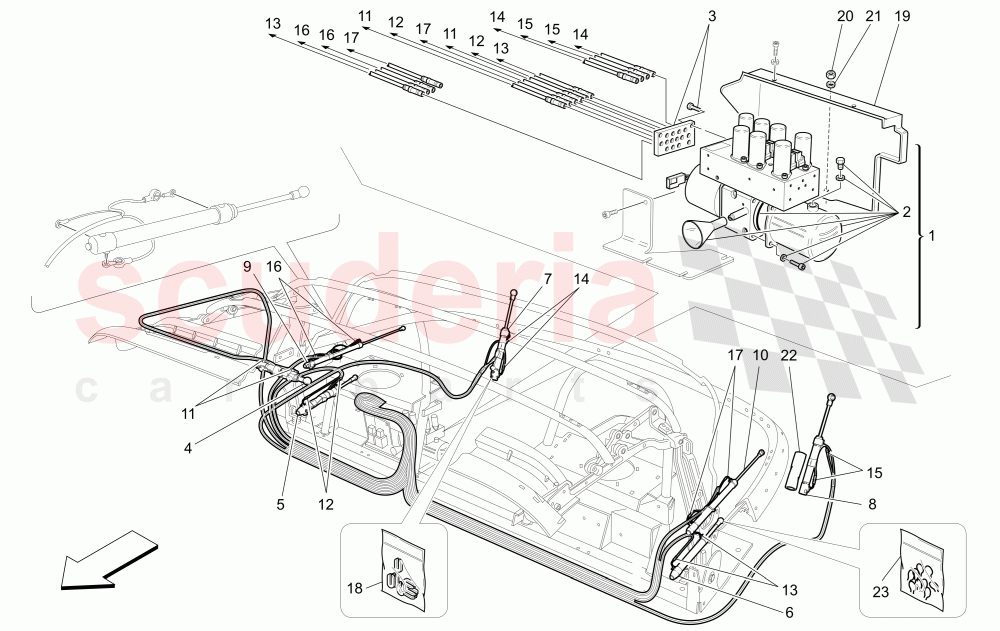 ELECTRICAL CAPOTE: HYDRAULIC SYSTEM of Maserati Maserati 4200 Spyder (2005-2007) CC