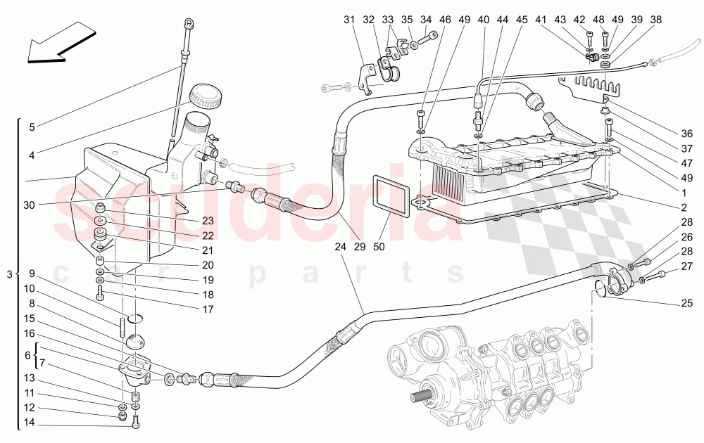LUBRICATION SYSTEM: CIRCUIT AND COLLECTION of Maserati Maserati 4200 Spyder (2005-2007) CC