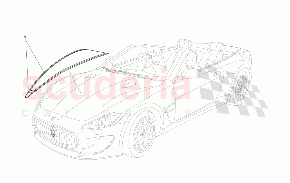 SHIELDS, TRIMS AND COVERING PANELS of Maserati Maserati GranCabrio (2013-2015) MC