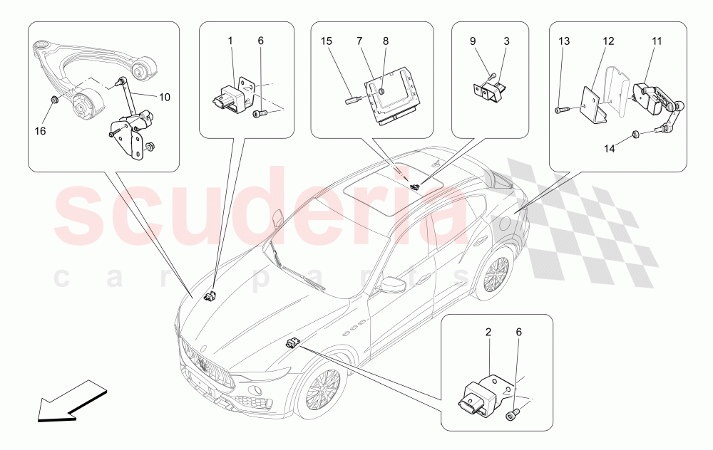 ELECTRONIC CONTROL (SUSPENSION) of Maserati Maserati Levante (2017+) Diesel