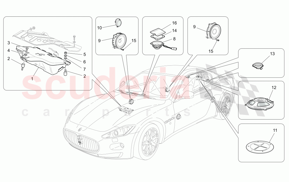 SOUND DIFFUSION SYSTEM of Maserati Maserati GranTurismo (2011-2012) S