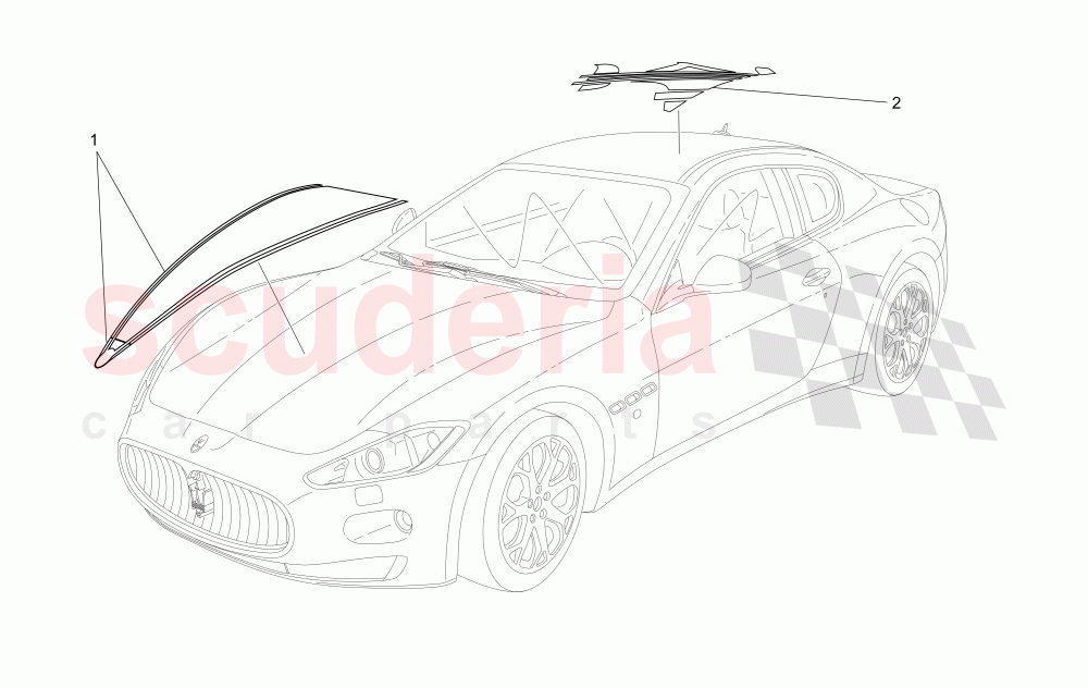 SHIELDS, TRIMS AND COVERING PANELS of Maserati Maserati GranTurismo (2012-2016) Sport CC
