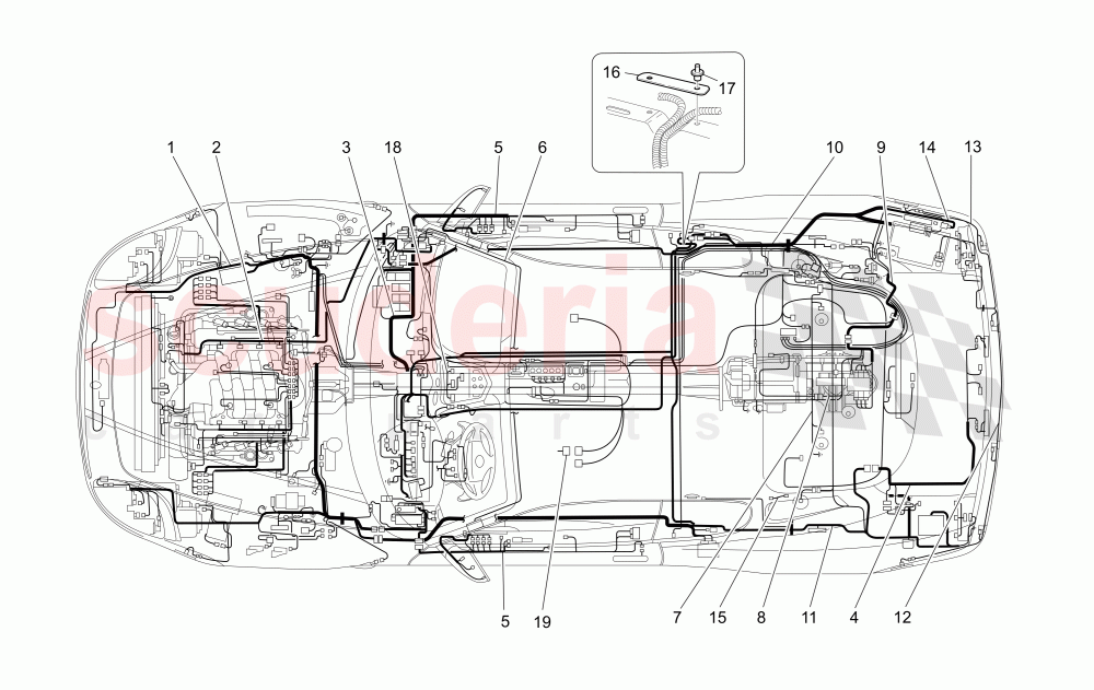 MAIN WIRING (Available with: "GranSport MC Victory" Version) of Maserati Maserati GranSport Coupe (2005-2007)