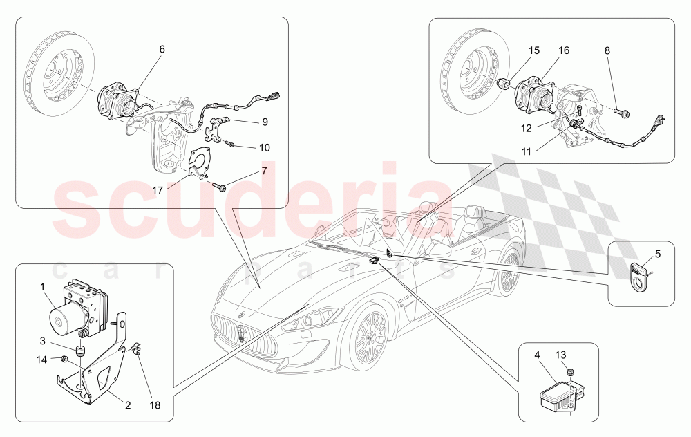 BRAKING CONTROL SYSTEMS of Maserati Maserati GranCabrio (2013-2015) MC