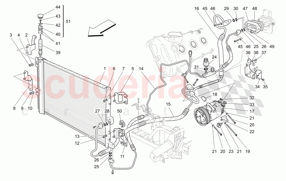 A/C UNIT: ENGINE COMPARTMENT DEVICES of Maserati Maserati GranTurismo (2014+) Auto