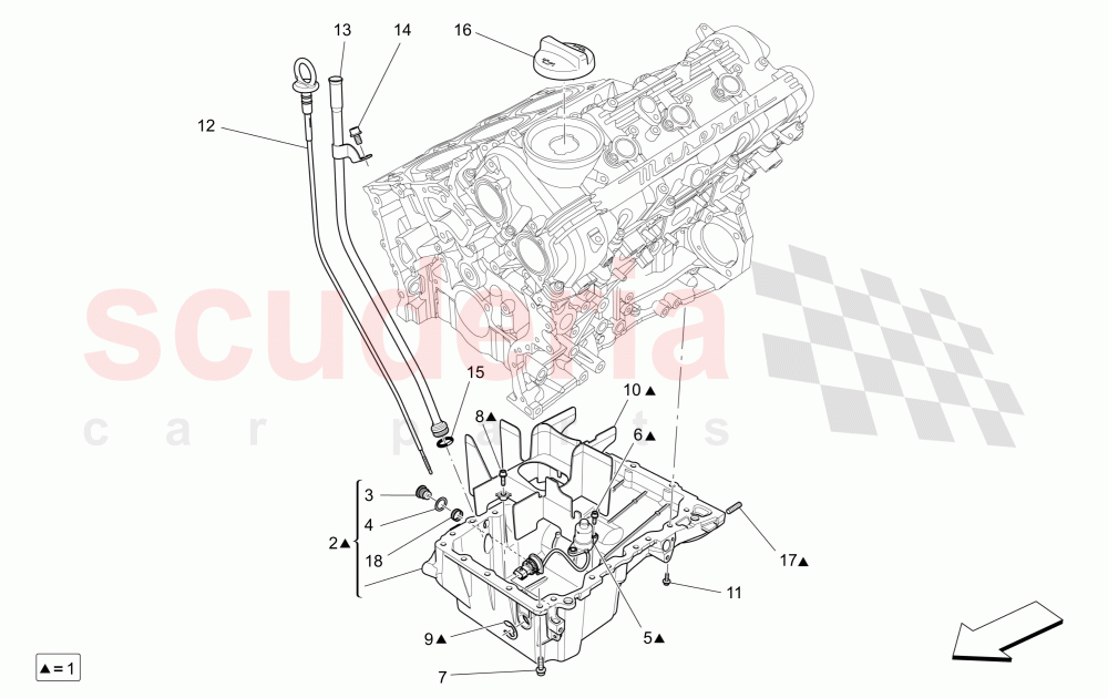 LUBRICATION SYSTEM: CIRCUIT AND COLLECTION of Maserati Maserati Quattroporte (2013-2016) V6 330bhp