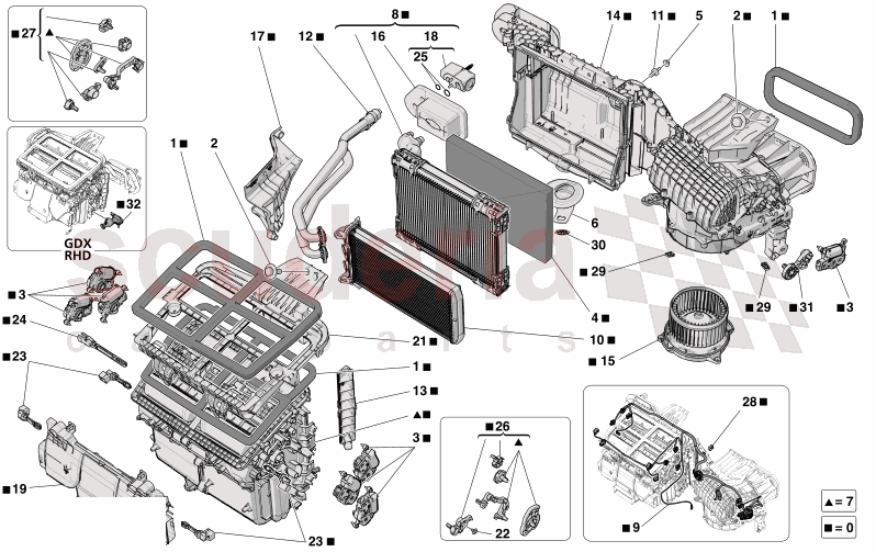 A/C UNIT: DASHBOARD DEVICES of Maserati Maserati GranCabrio M189 FOLGORE  AUTOMATIC 4WD BEV 560 kW
