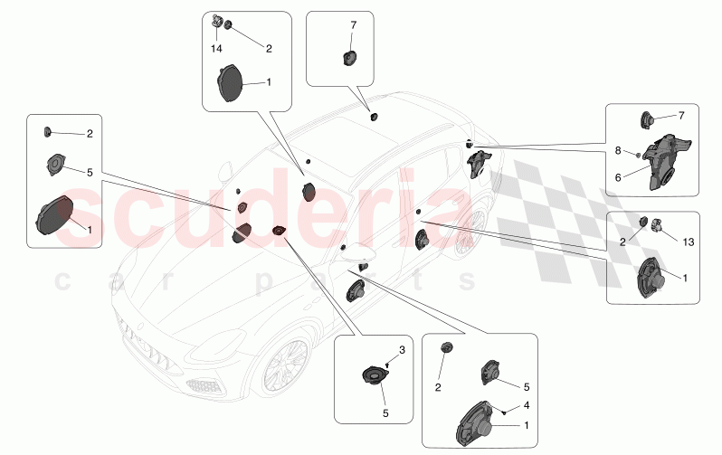 SOUND DIFFUSION SYSTEM of Maserati Maserati Grecale GT Automatic 2.0 T4 4WD 300HP MHEV
