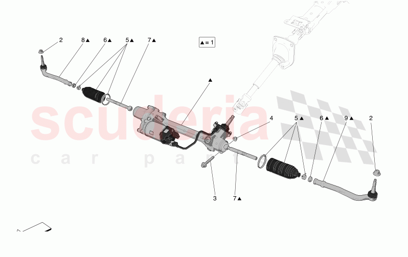 COMPLETE STEERING RACK UNIT of Maserati Maserati MC20 GT2 Stradale  Automatic 3.0 BT V6 2WD 630HP - 640HP