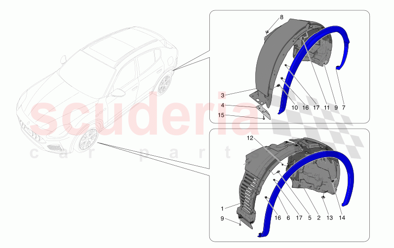 WHEELHOUSE AND LIDS of Maserati Maserati Grecale GT Automatic 2.0 T4 4WD 300HP MHEV