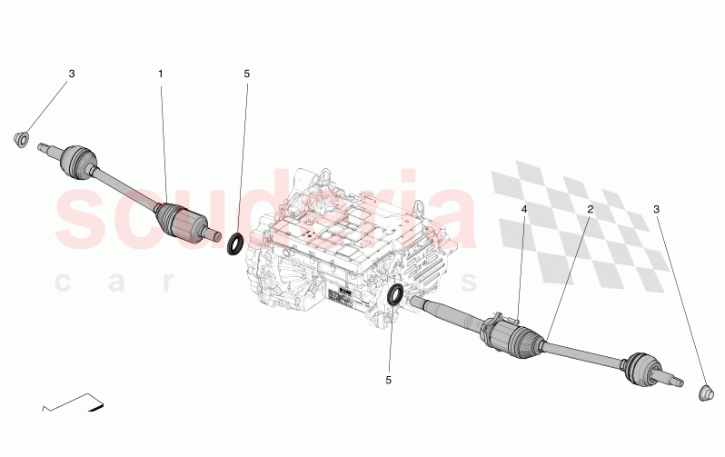 REAR ELECTRIC AXLE - AXLE SHAFTS of Maserati Maserati Grecale Folgore Automatic 4WD BEV 400 kW