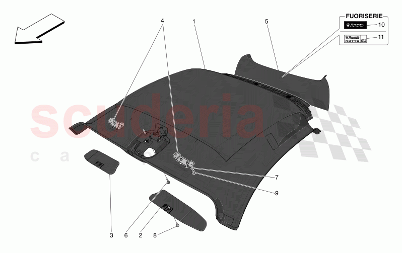 ROOF AND SUN VISORS of Maserati Maserati MC20 Icona Automatic 3.0 BT V6 2WD 630HP