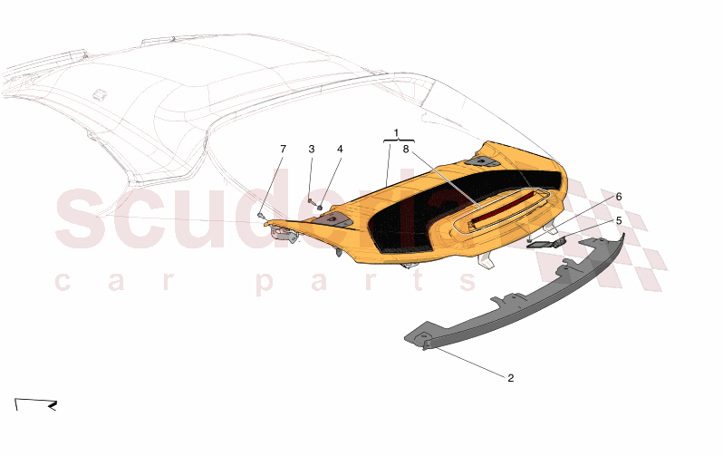 REAR PARCEL SHELF of Maserati Maserati GranTurismo M189 FOLGORE  AUTOMATIC 4WD BEV 560 kW
