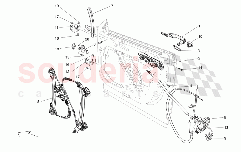 FRONT DOORS: MECHANISMS of Maserati Maserati Levante Modena S Automatic 3.0 BT V6 4WD 430HP