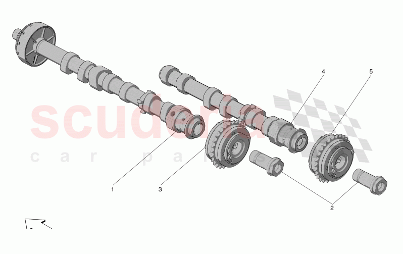 RH CYLINDER HEAD CAMSHAFTS of Maserati Maserati GranTurismo M189    AUTOMATIC 4WD 3.0 BT V6 490 HP