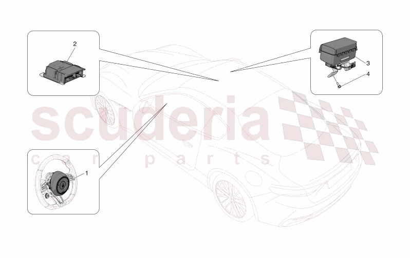 FRONT AIRBAG SYSTEM of Maserati Maserati GranTurismo M189 FOLGORE  AUTOMATIC 4WD BEV 560 kW