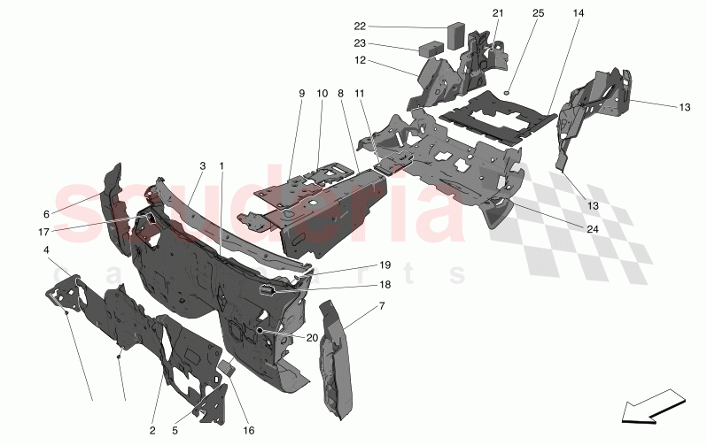 SOUND-PROOFING PANELS INSIDE THE VEHICLE of Maserati Maserati Grecale Modena Automatic 2.0 T4 4WD 250HP MHEV