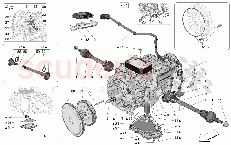 GEARBOX HOUSINGS of Maserati Maserati MC20 Notte Automatic 3.0 BT V6 2WD 630HP