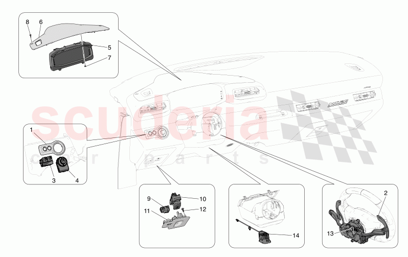 DASHBOARD DEVICES of Maserati Maserati MC20 Icona Automatic 3.0 BT V6 2WD 630HP